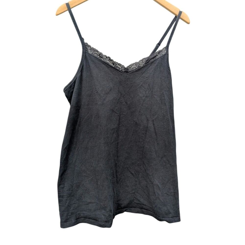Black lace Tank Top Torrid 2X Y2K emo scene goth layering plus size dark romance